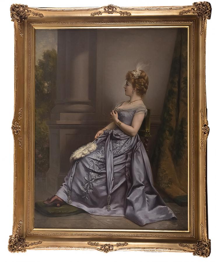 Dama w błękitnej sukni, 1891 r. - 2