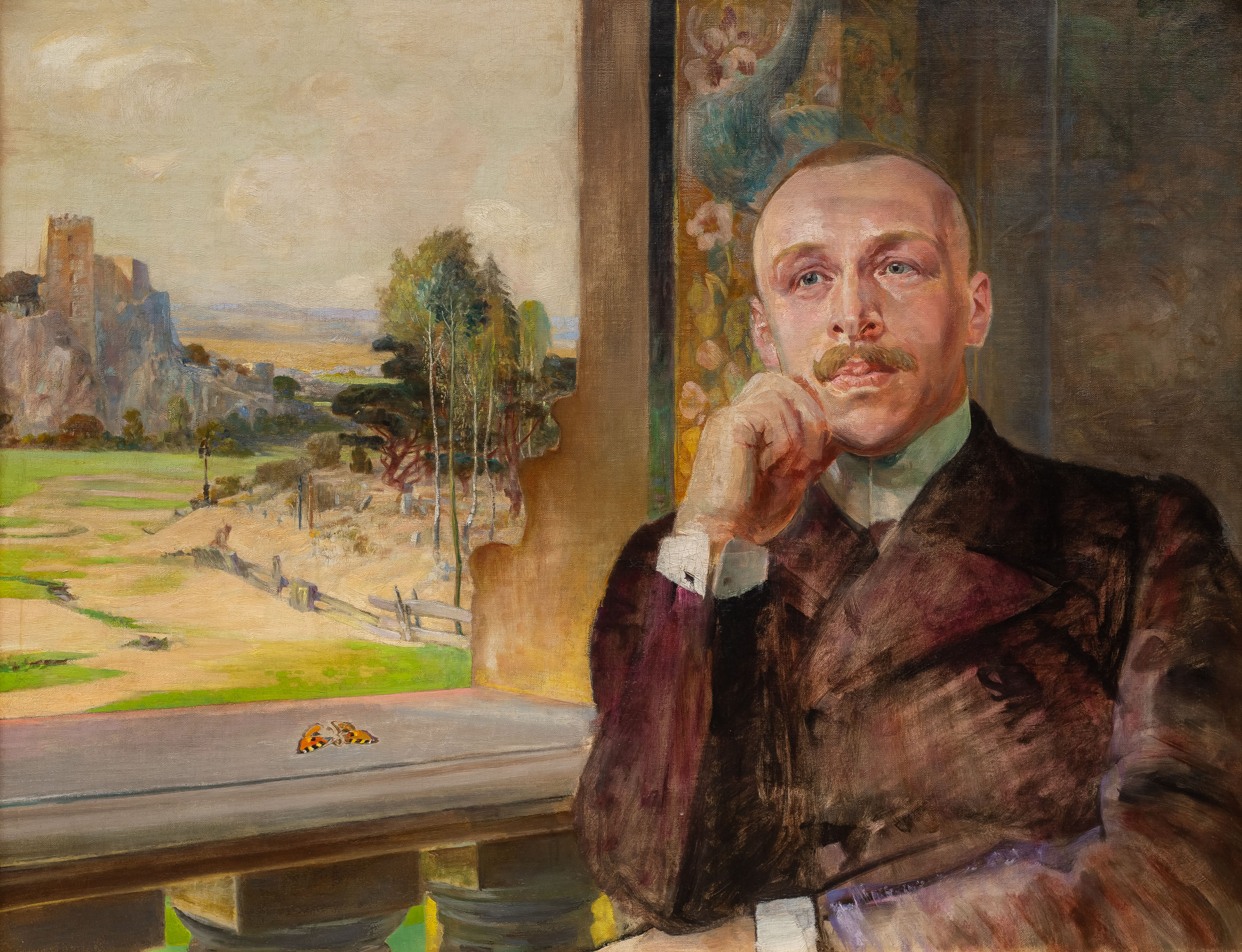 Jacek Malczewski | Portret Stefana Zborowskiego na tle ruin zamku, ok. 1912 r.