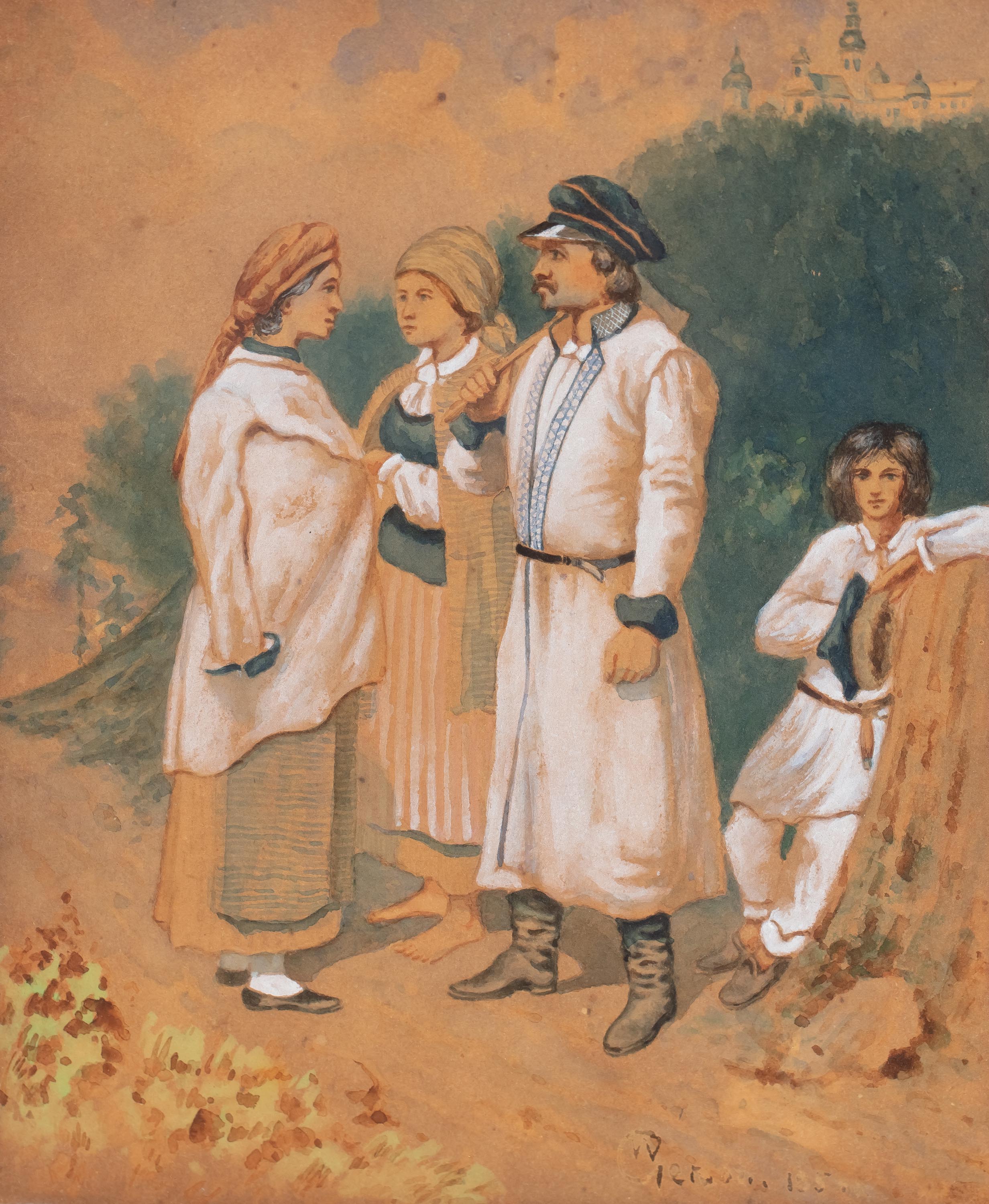 Wojciech Gerson | Wieśniacy z okolic Sandomierza, 1854 r.
