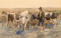 Pasterz z krowami
