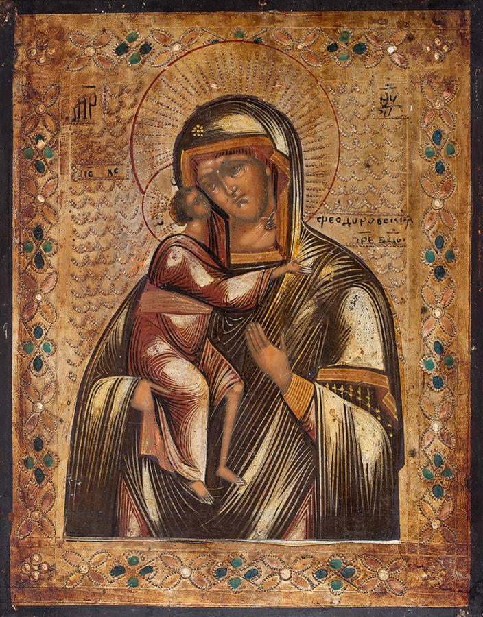 Ikona Matki Bożej Fiodorowskiej
Rosja, 2 poł. XIX w.