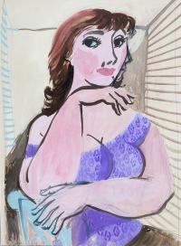 Krystyna w fioletowej bluzce, 1954 r.