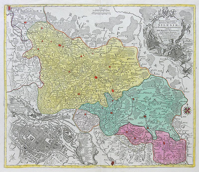 Nova Mappa Geographica Totius Ducatus Silesiae…