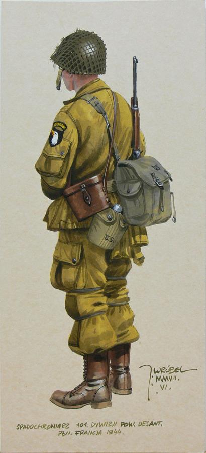 Spadochroniarz 101. Dywizji Powietrznodesantowej z 1944 roku