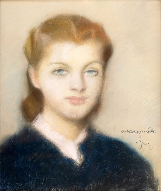 Alfons Karpiński | Portret kobiety, 1940 r.