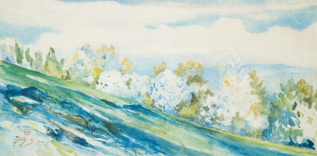 Julian Fałat | Wiosna w Bystrej, 1913 r.