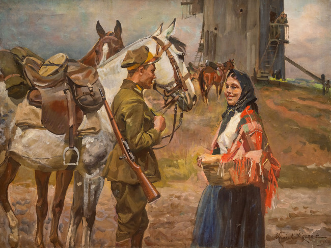 spotkanie-przy-mlynie-1927-r-wojciech-kossak