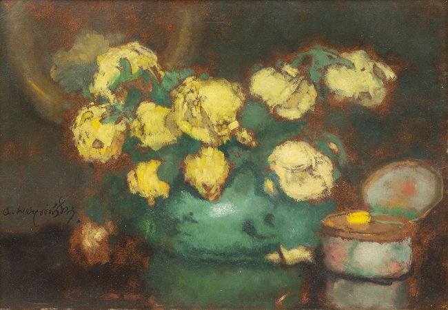 Alfons Karpiński | Róże żółte, 1933 r.
