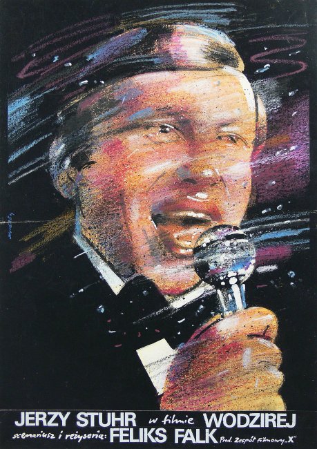 Waldemar Świerzy | Jerzy Stuhr w filmie Wodzirej, projekt plakatu, 1978 r.