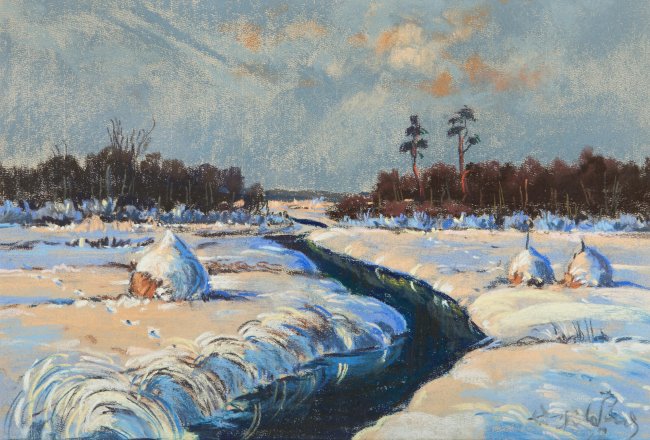 Wiktor Zin | Rzeka zimą, 1982 r.