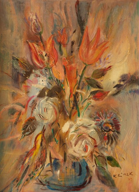 Ludwik Klimek | Kwiaty w niebieskim wazonie