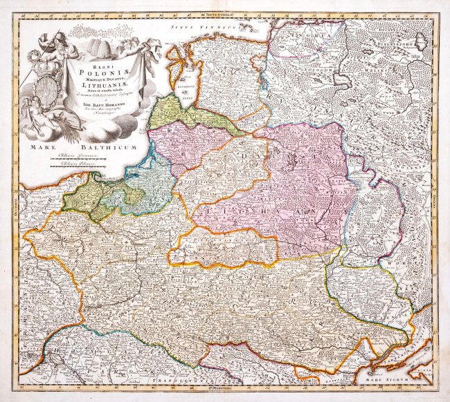 Johann Baptist Homann | Regni Poloniae Magnique Ducatus9 Lithuaniae…