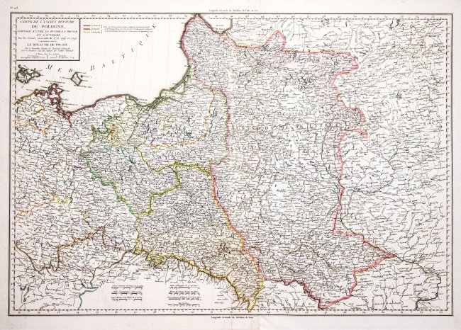 Edme Mentelle, Pierre Grégoire Chanlaire | Carte de L’Ancien Royaume de Pologne