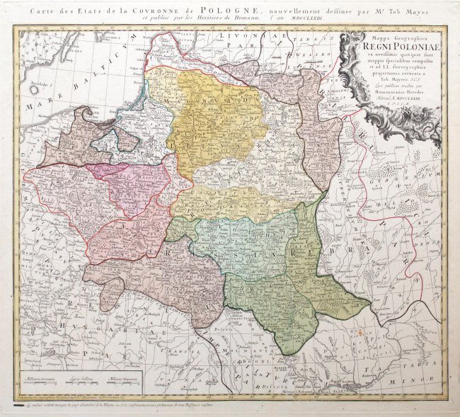 Tobias Mayer | Mappa Geographica Regni Poloniae