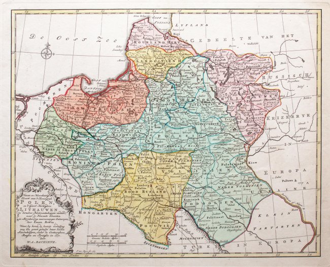Jan van Jagen | Nieuwe en Naauwkeurige Kaart van 't Koningrijk Polen en 't Groot Hertogdom Lithauwen
