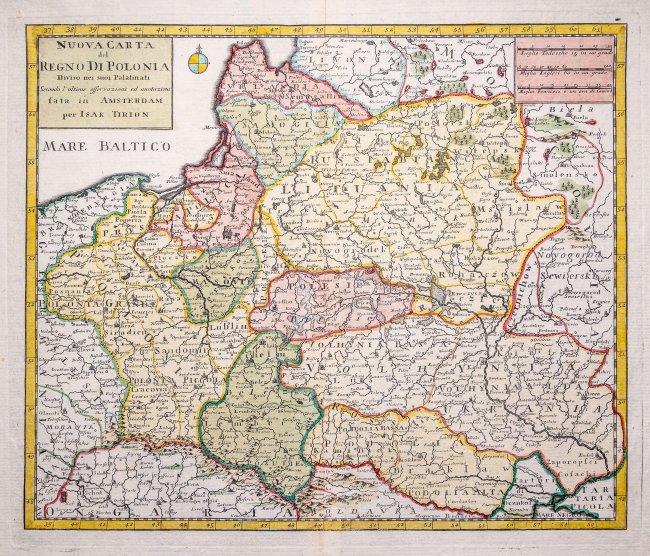 Giambattista Albrizzi, Isaak Tirion | Nuova Carta del Regno di Polonia