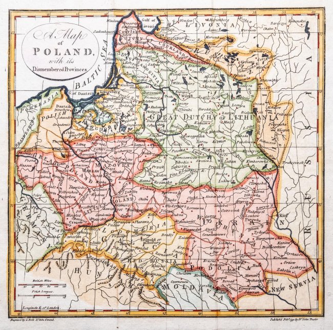 Samuel John Neele | A Map of Poland with its Dismembered Provinces