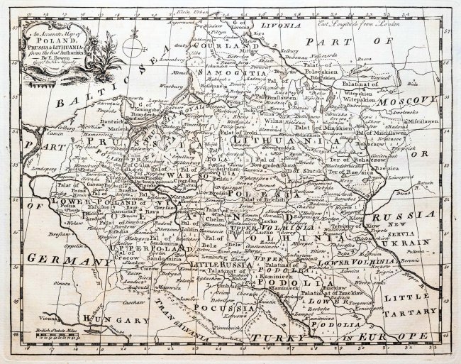 Emanuel Bowen | An accurate map of Poland, Prussia & Lithuania from the best authorities