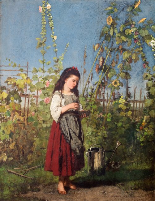 Antoni Kozakiewicz | Dziewczynka z gniazdkiem, ok. 1885 r.