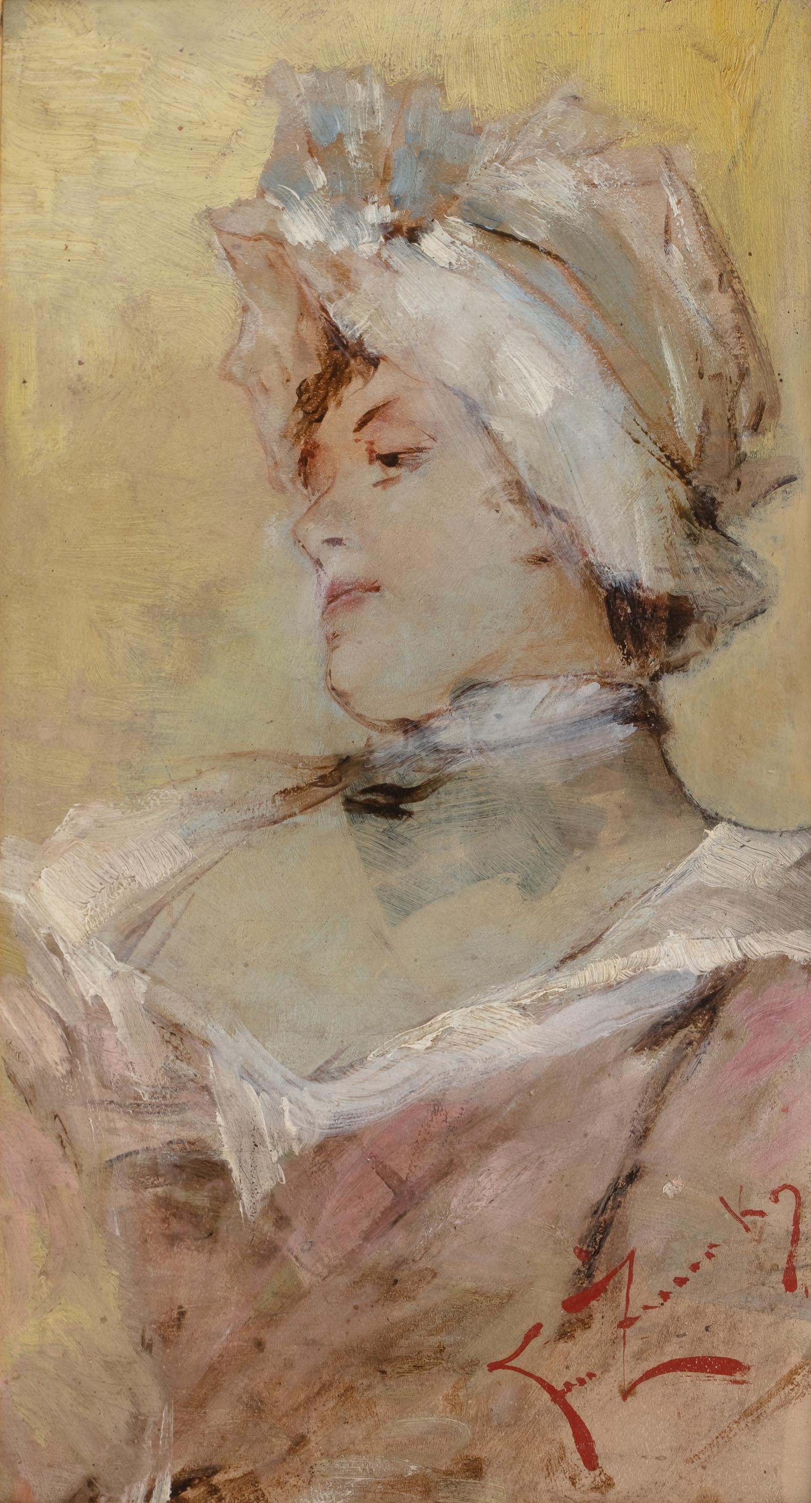 Franciszek Żmurko | Portret damy w kapeluszu