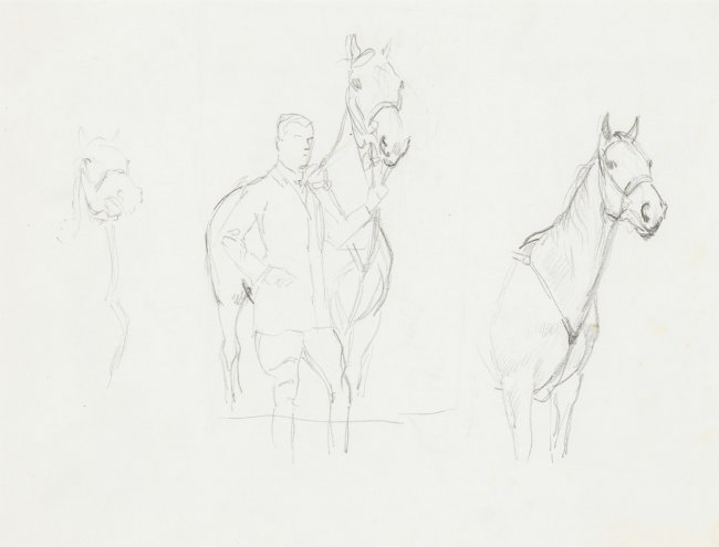 Jerzy Kossak | Portret z koniem