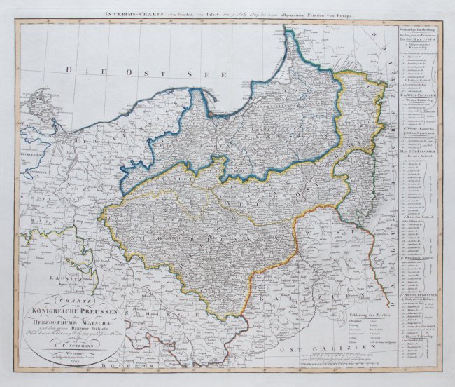 Daniel Friedrich Sotzmann | Charte vom Königreiche Preussen dem Herzogthume Warschau