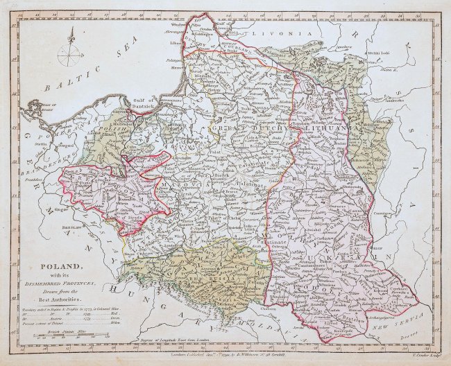 Thomas Conder | Poland with its dismembred provinces, drawn from the best authorities