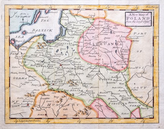 John Senex | A new map of Poland from the latest obser.