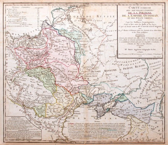 Louis Brion de la Tour | Carte curieuse des nouvelles limites de la Pologne
