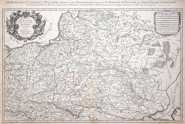 Alexis-Hubert Jaillot | Estats de Pologne subdivises suivant l'estendue des Palatinats