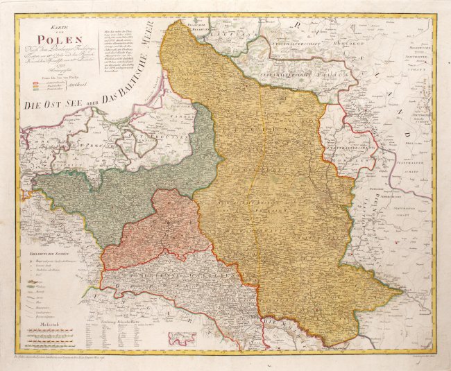 Franz Johann Joseph von Reilly | Karte von Polen nach dem Petersburger Theilungstraktate