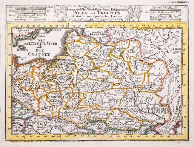Johann Stridbeck, Gabriel Bodenehr | Geographische Vorstellung derer Königreiche Polen und Preussen…