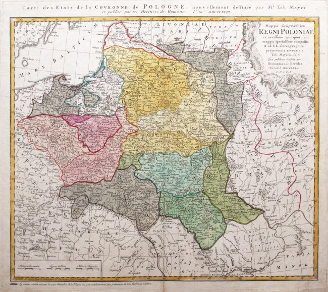 Tobias Mayer | Mappa geographica Regni Poloniae