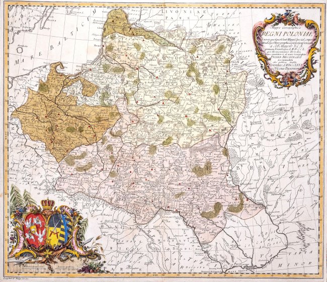 Anton Friedrich Büsching | Mappa Geographica Regni Poloniae...