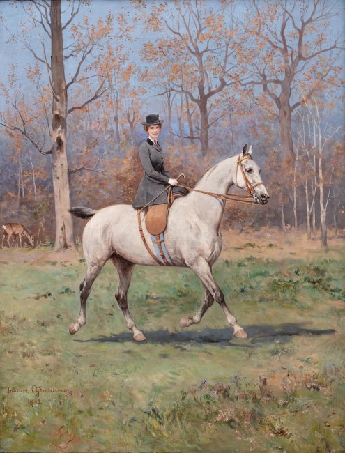 Tadeusz Ajdukiewicz | Dama na koniu, 1912 r.