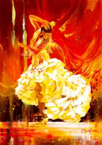 Yellow Flamenco Dancer, 2014