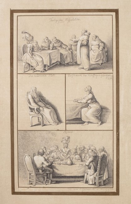 Daniel Chodowiecki | Cztery scenki, 1780 r.