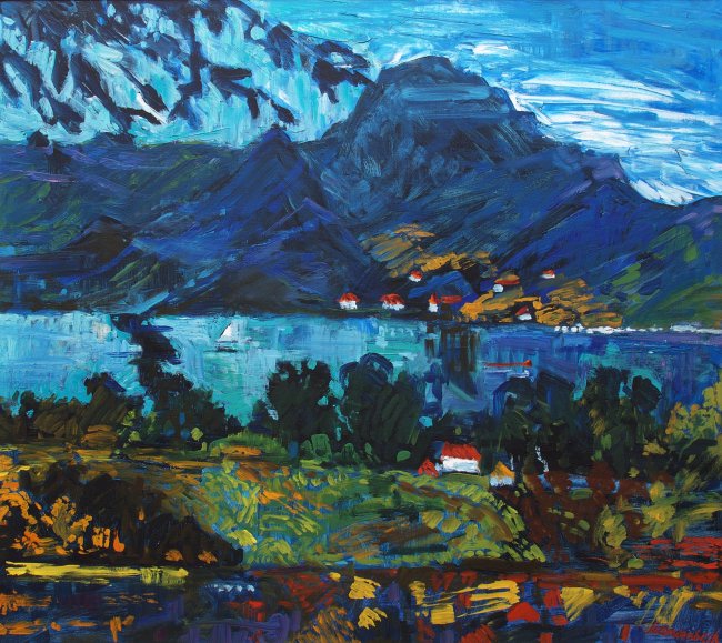 Jan Szancenbach | Pejzarz znad jeziora Annecy, 1986