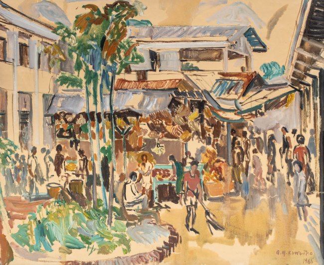 Antoni Kawałko | Bazar w Dżakarcie-Tjikni, 1966 r.