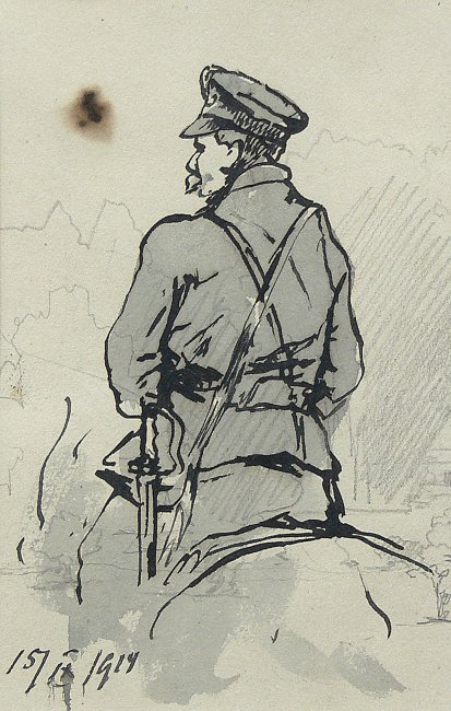 Tadeusz Rybkowski | Żołnierz legionów w siodle, 1919 r.