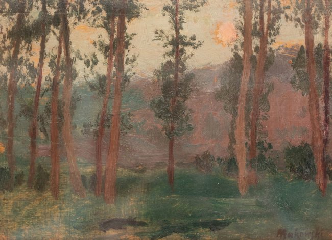 Tadeusz Makowski | Pejzaż z drzewami, ok. 1908 r.