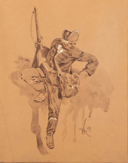 Wojciech Kossak | Studium artylerzysty. Szkic do „Panoramy Racławickiej”, 1894 r.