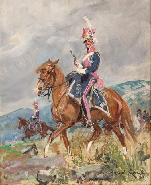 Wojciech Kossak | Szwoleżer z eskorty Napoleona