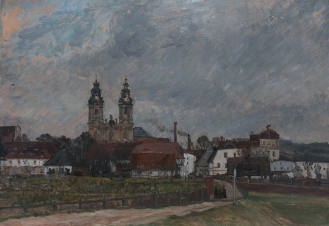 Johannes Hänsch | Widok bazyliki w Krzeszowie