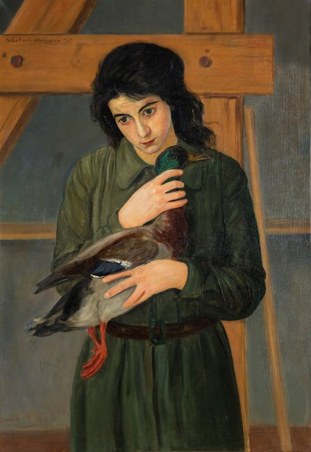 Wlastimil Hofman | Dziewczynka z kaczorem, 1929 r.