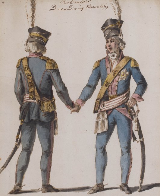 Artysta nieokreślony | Rotmistrzowie Kawalerii Narodowej Litewskiej, ok. 1792 r.