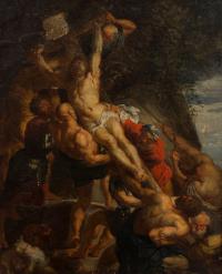Podniesienie krzyża wg Rubensa -XVIII w.