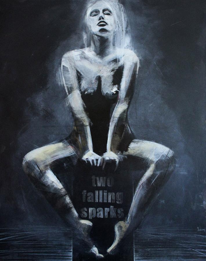 Two falling sparks, 2015