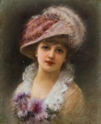 Elegantka w kapeluszu, 1884 r.
