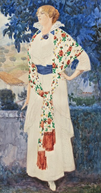 Edward Okuń | Portret żony artysty, 1916